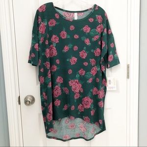 LULAROE Irma tunic. M green, mauve, pink